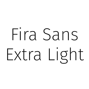 Fira Sans Extra Light
