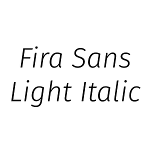 Fira Sans Light Italic