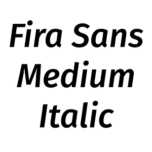 Fira Sans Medium Italic