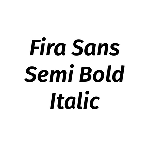 Fira Sans Semi Bold Italic