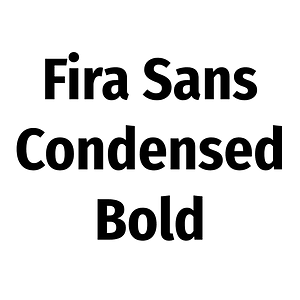 Fira Sans Condensed Bold