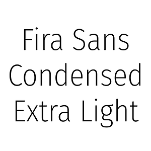 Fira Sans Condensed Extra Light