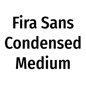 Fira Sans Condensed Medium