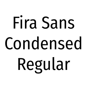 Fira Sans Condensed Regular