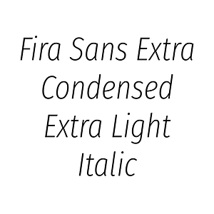Fira Sans Extra Condensed Extra Light Italic