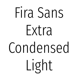 Fira Sans Extra Condensed Light