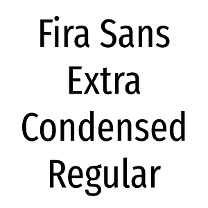 Fira Sans Extra Condensed Regular