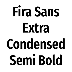 Fira Sans Extra Condensed Semi Bold