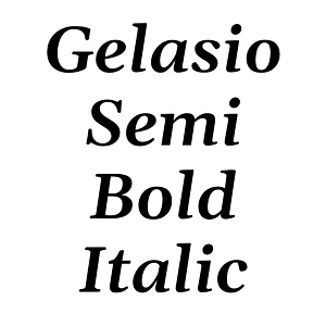 Gelasio Semi Bold Italic