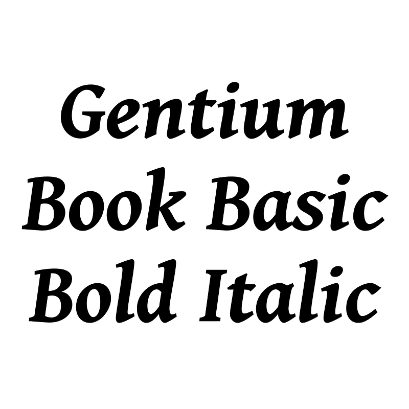 Gentium Book Basic Bold Italic - Free fonts on creazilla.com