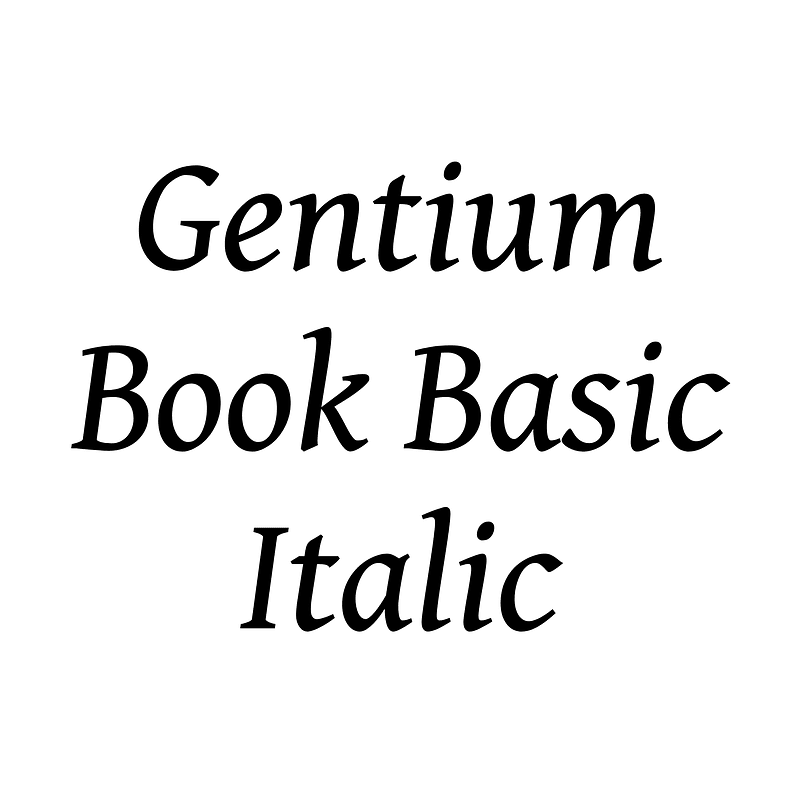 Gentium Book Basic Italic - Free fonts on creazilla.com