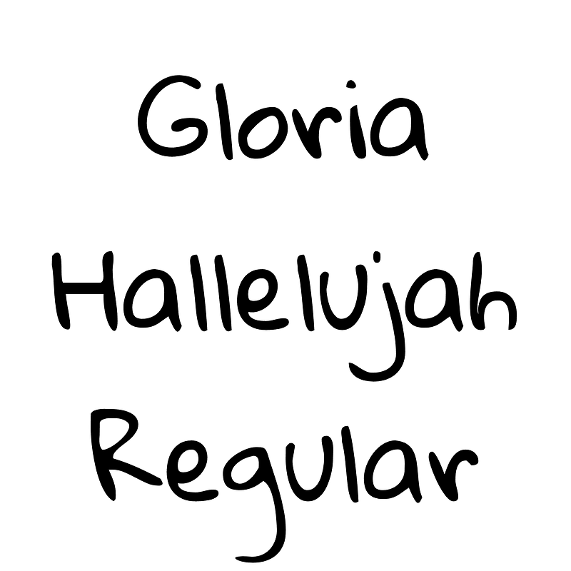 Gloria Hallelujah Regular - Free fonts on creazilla.com