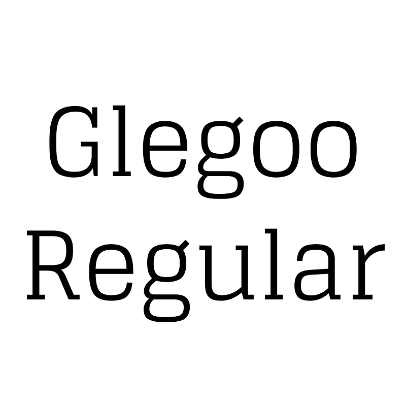 Glegoo Regular - Free fonts on creazilla.com