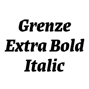 Grenze Extra Bold Italic