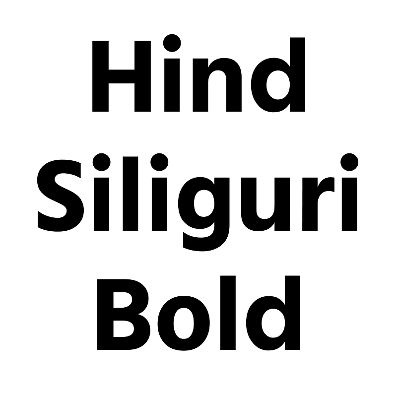 Hind Siliguri Bold - Free fonts on creazilla.com