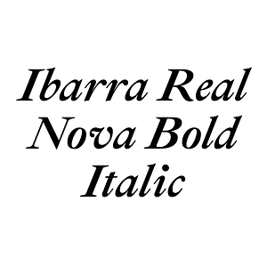 Ibarra Real Nova Bold Italic