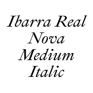 Ibarra Real Nova Medium Italic