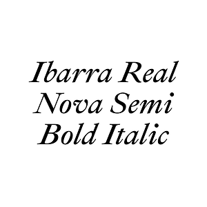 Ibarra Real Nova Semi Bold Italic