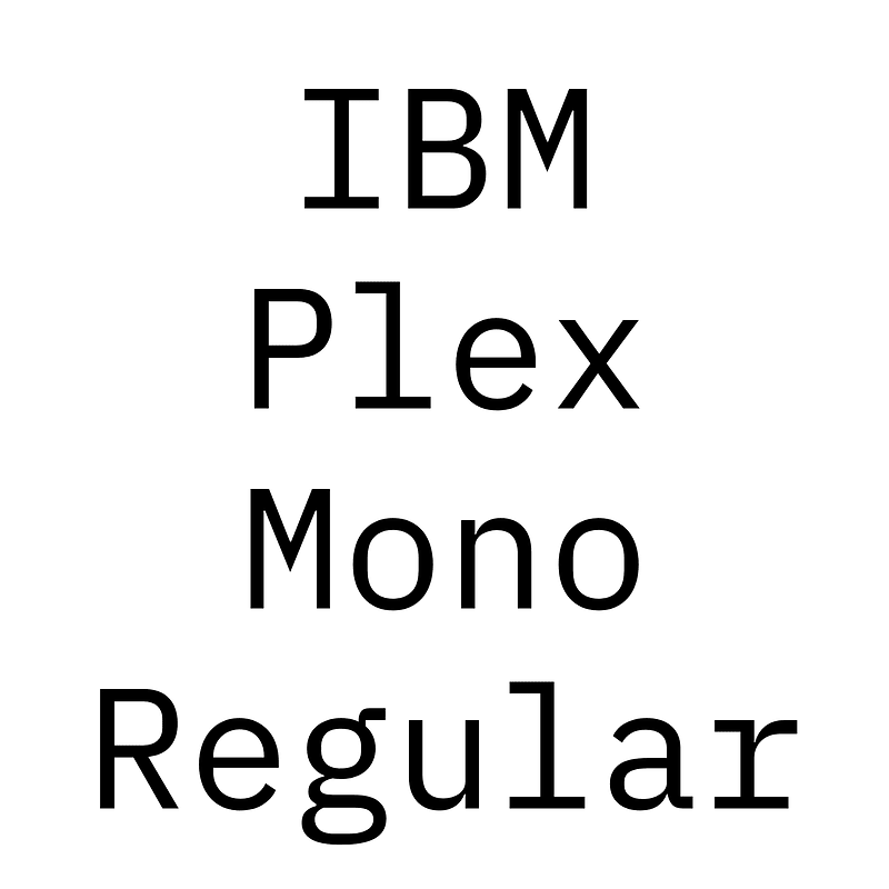 IBM Plex Mono Regular - Free fonts on creazilla.com