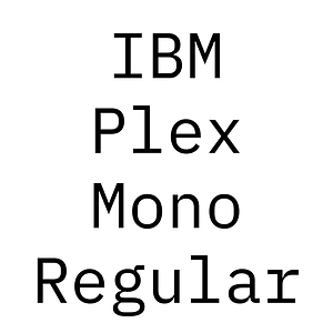 IBM Plex Mono Regular