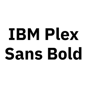 IBM Plex Sans Bold