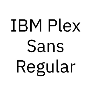 IBM Plex Sans Regular