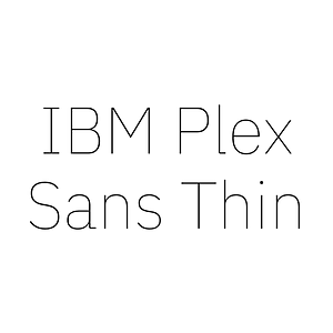 IBM Plex Sans Thin