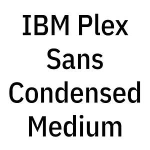 IBM Plex Sans Condensed Medium