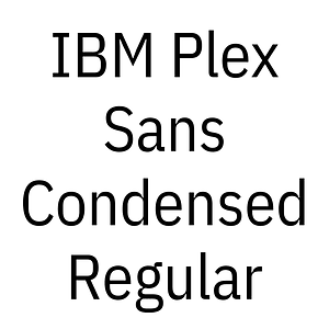 IBM Plex Sans Condensed Regular