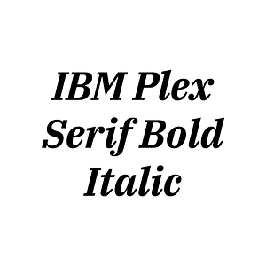 IBM Plex Serif Bold Italic