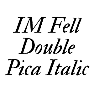 IM Fell Double Pica Italic