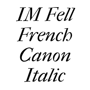 IM Fell French Canon Italic