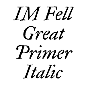 IM Fell Great Primer Italic