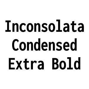 Inconsolata Condensed Extra Bold