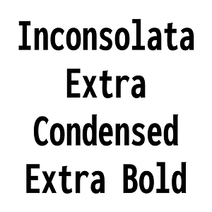 Inconsolata Extra Condensed Extra Bold