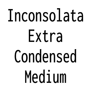 Inconsolata Extra Condensed Medium