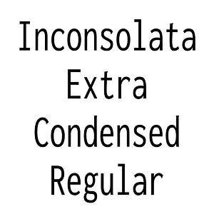 Inconsolata Extra Condensed Regular