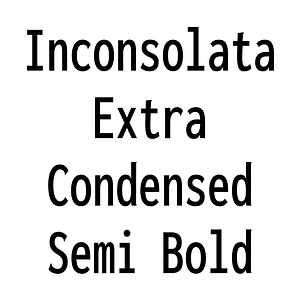 Inconsolata Extra Condensed Semi Bold