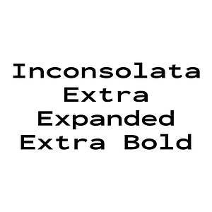 Inconsolata Extra Expanded Extra Bold