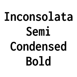 Inconsolata Semi Condensed Bold
