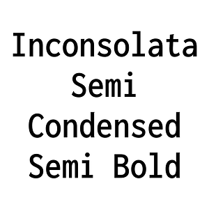 Inconsolata Semi Condensed Semi Bold