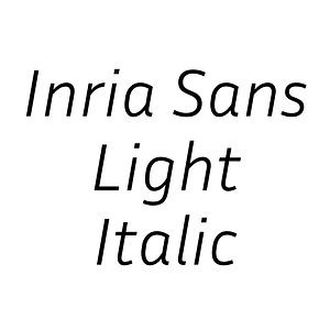Inria Sans Light Italic
