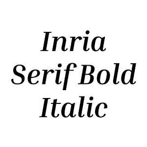 Inria Serif Bold Italic