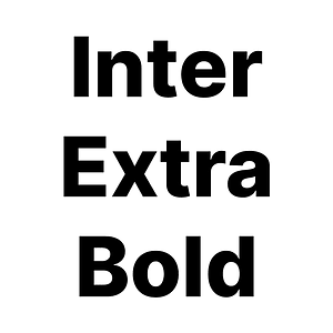 Inter Extra Bold