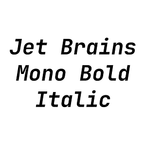 Jet Brains Mono Bold Italic