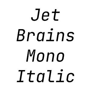 Jet Brains Mono Italic