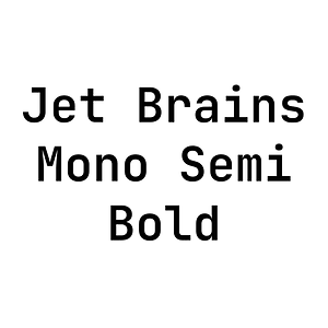 Jet Brains Mono Semi Bold