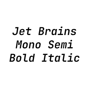 Jet Brains Mono Semi Bold Italic