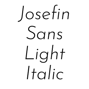 Josefin Sans Light Italic