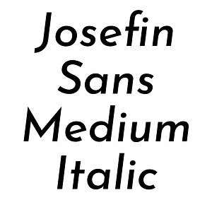 Josefin Sans Medium Italic